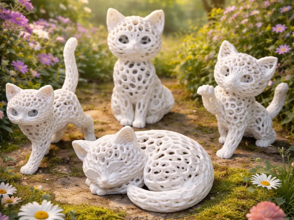 Four Baby Cats – Voronoi Design