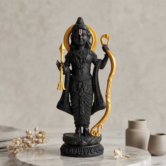 Ram Lalla Idol 3D Printed Decorative Statue for Home Temple & Pooja Room