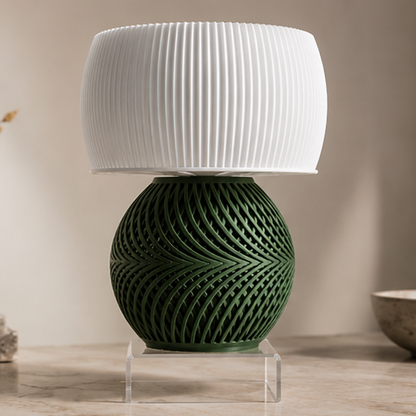 Drift Lamp – White & green Modern Ambient Table Lamp