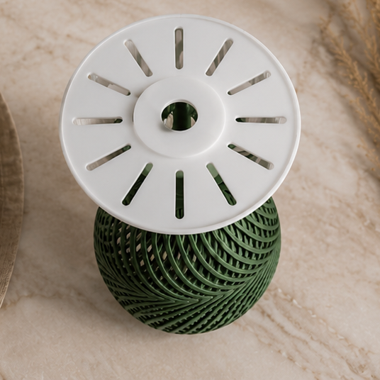 Drift Lamp – White & green Modern Ambient Table Lamp