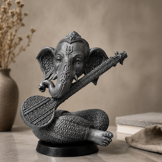 Divine Ganesha Veena Art