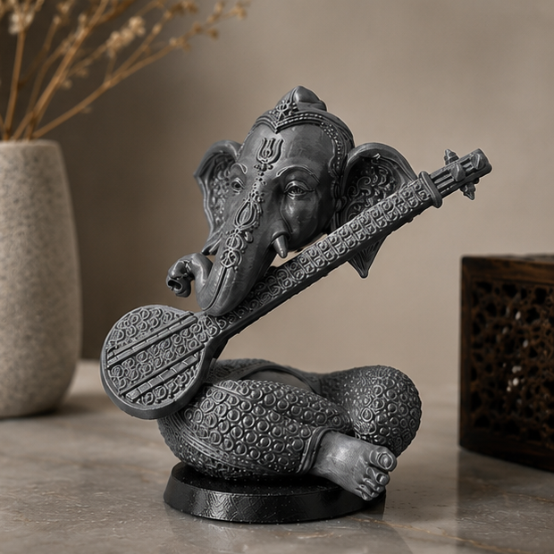 Divine Ganesha Veena Art