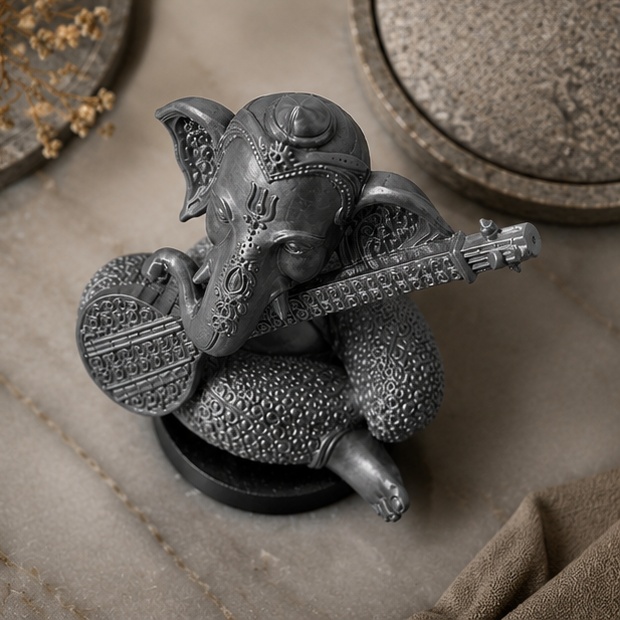 Divine Ganesha Veena Art