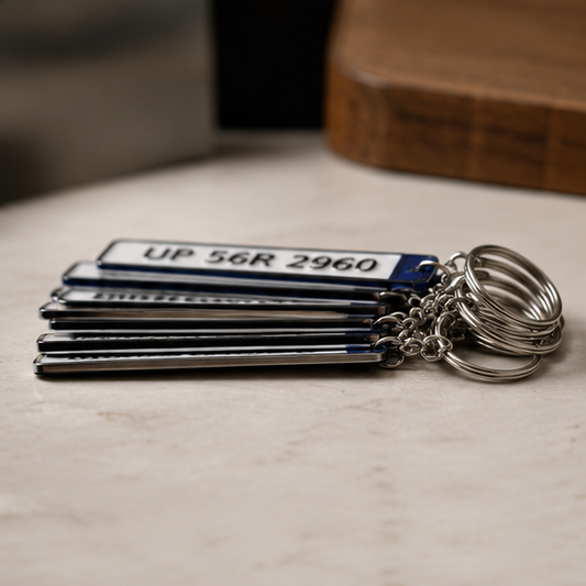 Customizable Number Plate Keychain