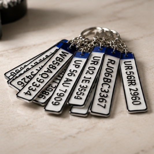 Customizable Number Plate Keychain
