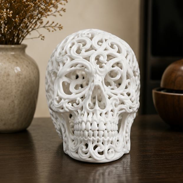 Collectible Ornamental Voronoi Skull