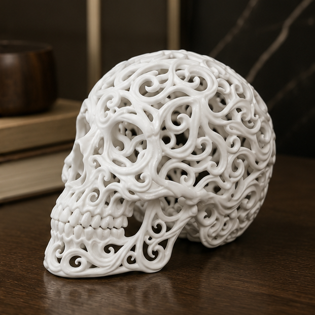 Collectible Ornamental Voronoi Skull