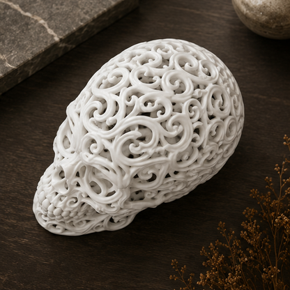 Collectible Ornamental Voronoi Skull