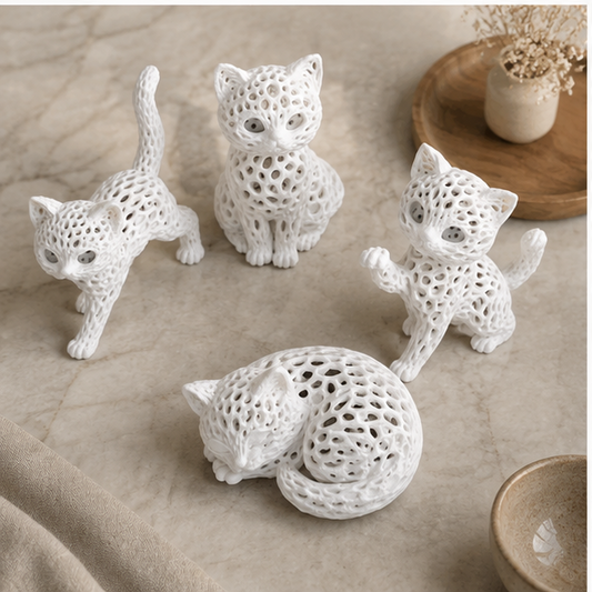 Four Baby Cats – Voronoi Design