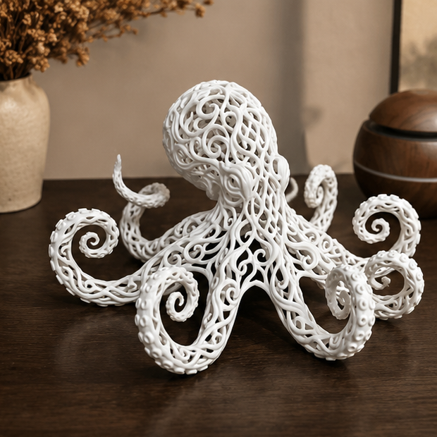 Collectible Ornamental Voronoi Octopus