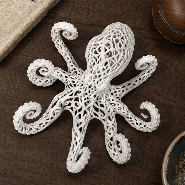 Collectible Ornamental Voronoi Octopus