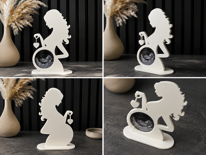 Pregnant women ultrasound photo memory stand